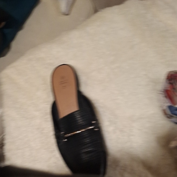 Call It Spring Black Mules with Gold Accent - Picture 6 of 7